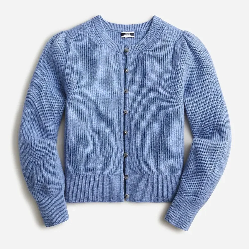 NWT J.Crew Cashmere puff-sleeve cardigan sweater
Item BJ577 - Picture 4 of 5